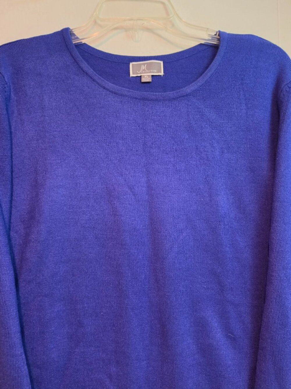 NWT JM Collection Royal Blue Fine Knit pullover XL sweater